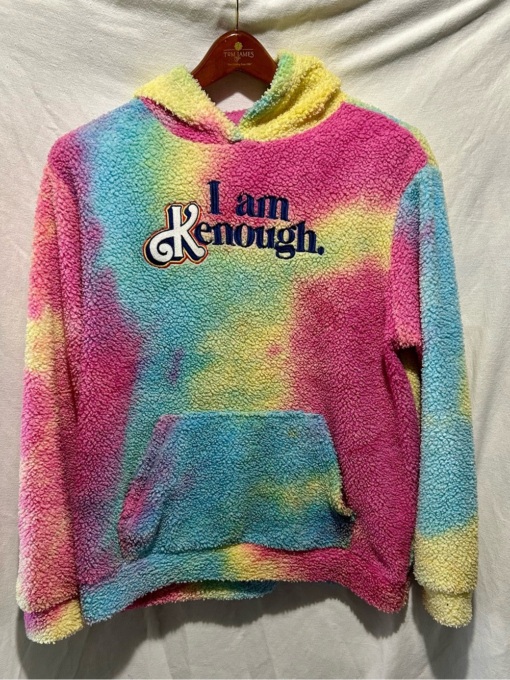 Barbie The Movie Kenough Tie Dye Sherpa Hoodie L Mattel Creations